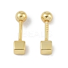 Cube 999 Fine Silver Cartilage Earrings for Women EJEW-S215-25G-02-2