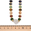 Natural Red Jasper & Red Agate & Quartz Crystal & Green Aventurine & Blue Spot Stone & Topaz Jade & Mahogany Obsidian & Tiger Eye & Synthetic Malachite Beaded Necklaces NJEW-B137-01-3