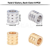 12Pcs 2 Styles Stainless Steel Textured Beads STAS-UN0020-79-5