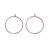 Ion Plating(IP) 316 Surgical Stainless Steel Hoop Earrings Findings STAS-F149-32M-E-2
