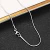 Tarnish Resistant 304 Stainless Steel Snake Chain Necklace Making STAS-P045-18P-1