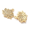 Brass Micro Pave Cubic Zirconia Charms X1-KK-C099-09G-2