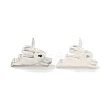 Rack Plated Rabbit Brass Micro Pave Clear Cubic Zirconia Stud Earrings for Women EJEW-Z048-09P-1