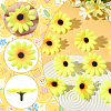 100Pcs Cloth Artificial Sunflower DIY-SP0005-96A-3