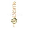 Eco-Friendly Brass Micro Pave Cubic Zirconia Pendants KK-K268-37G-2