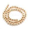 Electroplate Non-magnetic Synthetic Hematite Beads Strands G-L485-03A-LG-3