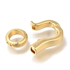Brass Fold Over Clasps KK-K389-015G-2