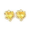 Brass Micro Pave Cubic Zirconia Charms KK-L208-06G-04-2