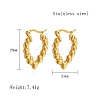 304 Stainless Steel Hoop Earrings PC3613-02-4