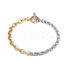 304 Stainless Steel Cable & Rope Chain Bracelets for Women BJEW-K279-03GP-4