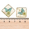 Transparent Epoxy Resin & Printed Pendants KK-F074-01D-3