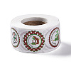 8 Patterns Christmas Round Dot Self Adhesive Paper Stickers Roll DIY-A042-01B-2
