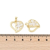 Brass Pave Natural White Shell Pendants KK-R213-02G-03-3