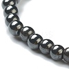 Synthetic Non-magnetic Hematite Beaded Stretch Bracelets BJEW-A117-A-22-3