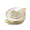 Hamsa Hand Connector Charms KK-V010-02G-02-2