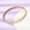 304 Stainless Steel Textured Hinged Cuff Bangles for Women SA-CBAC920-18G-2