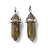 Natural Unakite Pointed Pendants G-K329-39P-2