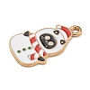 Christmas Kitten Alloy Enamel Pendants ENAM-I060-02C-2