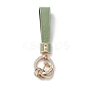 Microfiber & Zinc Alloy & Crystal Rhinestone Keychain LS-KEYC-G062-01E-3