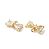 Brass Charms with Glass KK-S512-03G-2