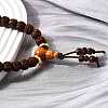 Buddhist Jewelry Prayer 108 Rudraksha Seed Mala Beads Necklaces NJEW-M102-01-3
