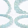 SUNNYCLUE Natural Aquamarine Round Beads Stretch Bracelets BJEW-PH0001-8mm-19-4