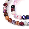 AB Color Plated Natural Garnet & Rose Quartz & Black Spinel & Amethyst & Quartz Crystal & Ice Obsidian Beads Strands G-T144-A07-07-3