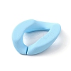 Spray Painted Acrylic Linking Ring OACR-WH0006-16L-2