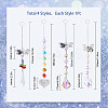 4Pcs 4 Style Hanging Suncatcher AJEW-SC0001-53-2