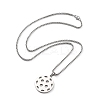 201 Stainless Steel Pickleball Pendant Box Chain Necklaces for Women Men LS-NJEW-H050-01A-P-4