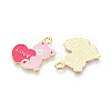 Valentine's Day Alloy Enamel Pendants ENAM-T023-16B-2
