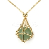 304 Stainless Steel Macrame Pouch Braided Gemstone Holder Pendant Necklace Making NJEW-TA00097-01-4