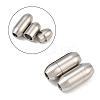Tarnish Resistant 304 Stainless Steel Matte Surface Magnetic Clasps with Glue-in Ends STAS-O042-A-24-1