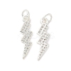 Brass Micro Pave Cubic Zirconia Pendants ZIRC-G163-09S-1
