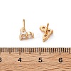 Brass Micro Pave Clear Cubic Zirconia Stud Earrings for Women EJEW-G428-25G-03-5