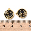 Ion Plating(IP) 304 Stainless Steel Enamel Charms STAS-M102-44G-3