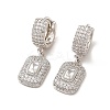 Rack Plating Brass Micro Pave Cubic Zirconia Hoop Earring for Women EJEW-H091-35P-1