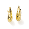 Plastic Pearl Beaded Ingot Stud Earrings EJEW-K244-01G-2