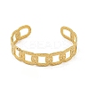 304 Stainless Steel Oval Open Cuff Bangles for Women LS-BJEW-E100-05G-2