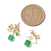 Alloy with Glass Dangle Stud Earrings EJEW-JE06118-2