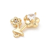 Brass Micro Pave Cubic Zirconia Pendants KK-D283-15G-2