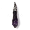 Natural Amethyst Pointed Big Pendants G-Q184-02K-AS-1