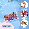 36Pcs 3 Styles Baking Paint Transparent Glass European Beads GPDL-TA0001-07-5