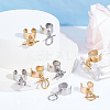 8Pcs 4 Styles 304 Stainless Steel Open Cuff Finger Rings RJEW-UN00006-2