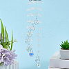 Flower Round Glass Beads Tassel Hanging Suncatchers for Window Garden Outdoor Decoration HJEW-WH20020-007D-7