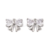 Brass Micro Pave Clear Cubic Zirconia Charms KK-L212-11P-1