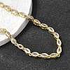 Brass Micro Pave Cubic Zirconia Geometric Tennis Necklaces NJEW-C121-02C-G-3
