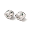Brass Micro Pave Cubic Zirconia Beads KK-Q773-02P-02-2