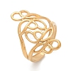 304 Stainless Steel Open Cuff Rings for Women RJEW-U061-02G-4