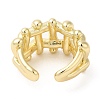 Brass Hollow Open Cuff Rings RJEW-K089-03G-2